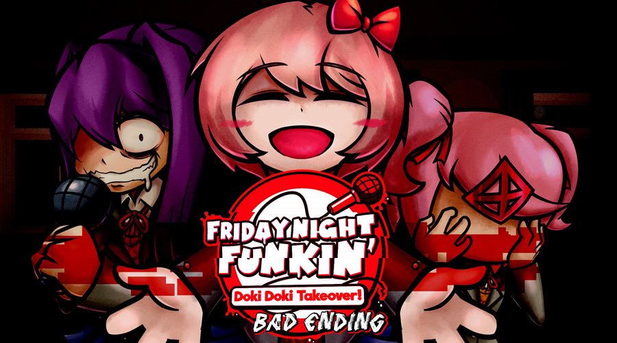 FNF Doki Doki Takeover! - Bad Ending